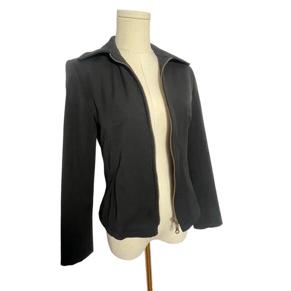Vintage 90s Y2K Little Black trendy jacket SMALL - Picture 3 of 6